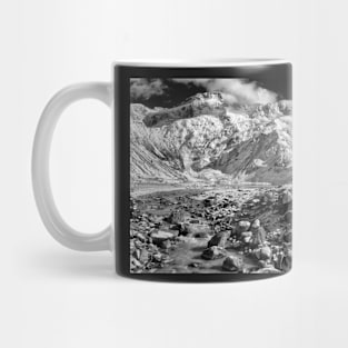 Mt Sefton above Mueller Lake B&W Mug